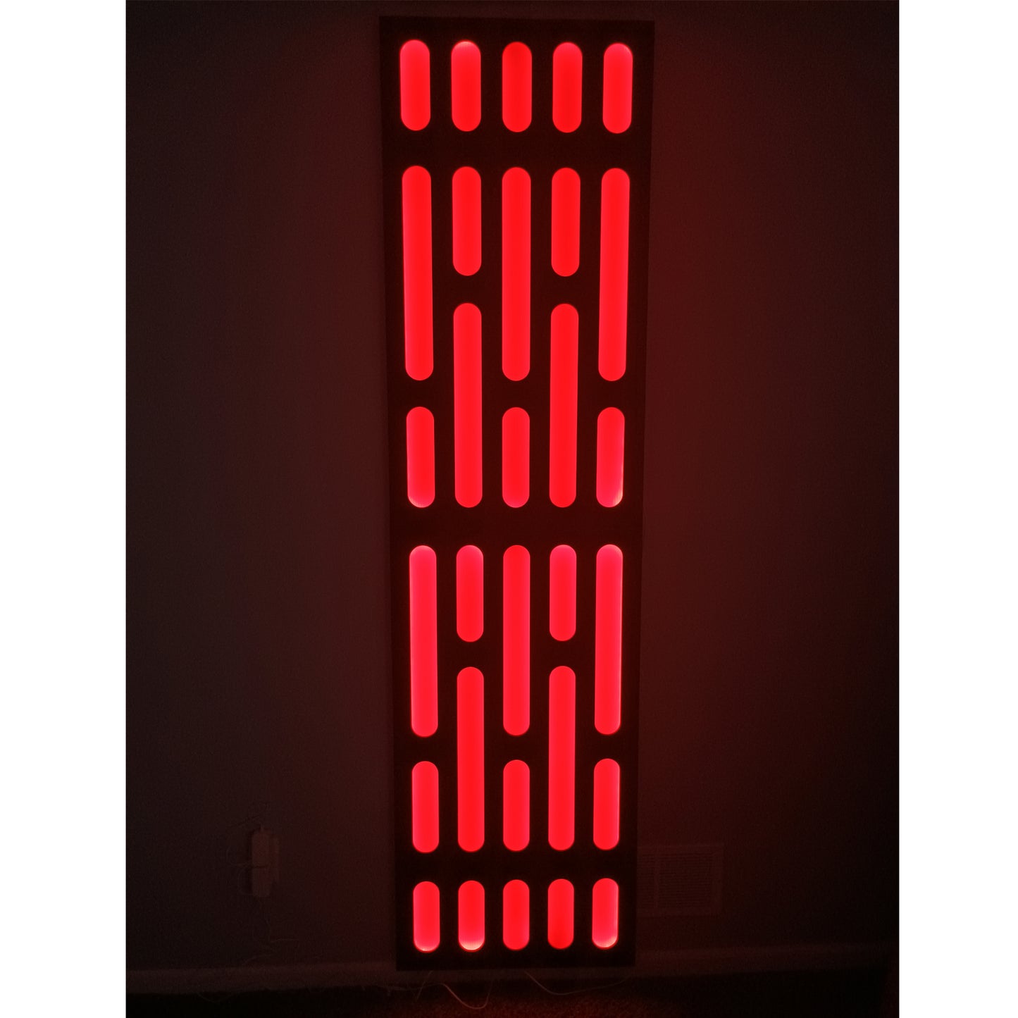 Full Size Lighted Death Star Panel, Galactic Fab, Version II, 90-3/8" x 24-1/8"